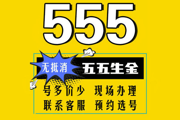 菏泽尾号555手机靓号